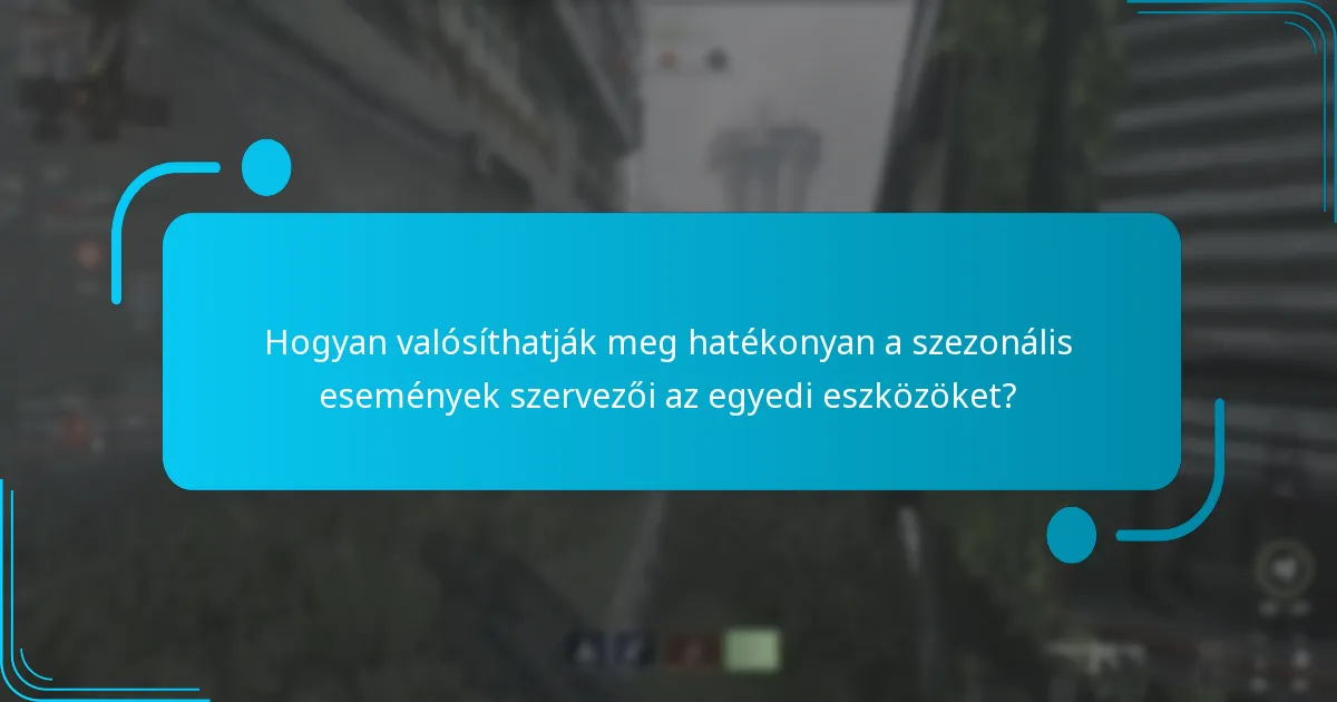 Milyen egyedi eszközök segíthetnek a szezonális események szervezőinek a kihívások leküzdésében?
